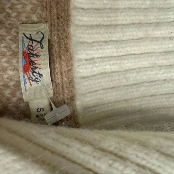 Faherty Saturday Pullover Alpaca Sweater Meadow Buffalo Check Cream Small $228 - Picture 4 of 5